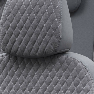 Otom Audi A4 2008-2015 Özel Üretim Koltuk Kılıfı Amsterdam Design Tay Tüyü Füme - Thumbnail