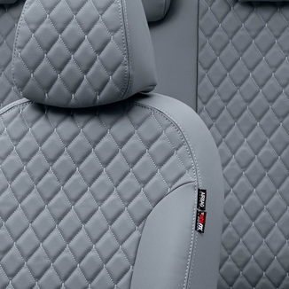 Otom Audi Q3 2012-2018 Özel Üretim Koltuk Kılıfı Madrid Design Deri Füme - Thumbnail