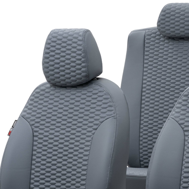 Otom Fiat 500 L 2013-2018 Özel Üretim Koltuk Kılıfı Tokyo Design Deri Füme - 4