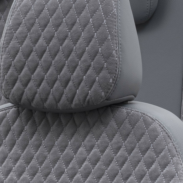 Otom Fiat 500 X 2015-Sonrası Özel Üretim Koltuk Kılıfı Amsterdam Design Tay Tüyü Füme - 5