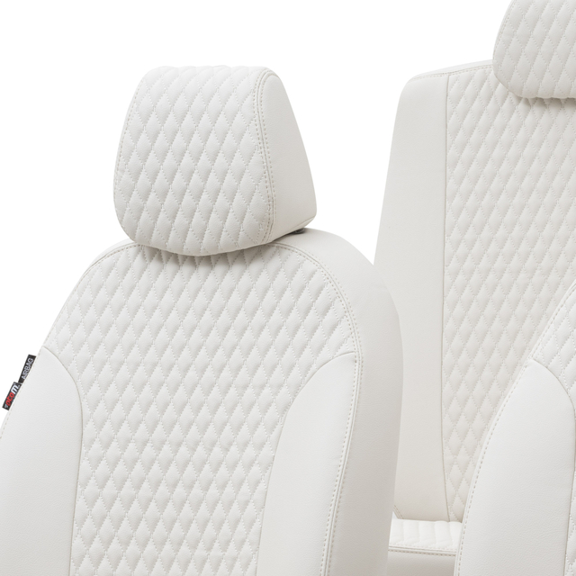 Otom Fiat Doblo 2015-Sonrası Özel Üretim Koltuk Kılıfı Amsterdam Design Deri Fildişi - 4