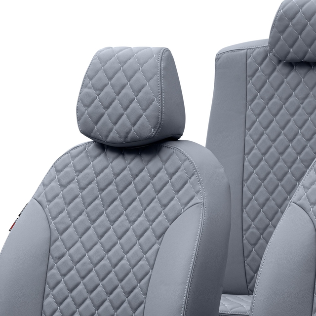 Otom Fiat Doblo 2015-Sonrası Özel Üretim Koltuk Kılıfı Madrid Design Deri Füme - 4