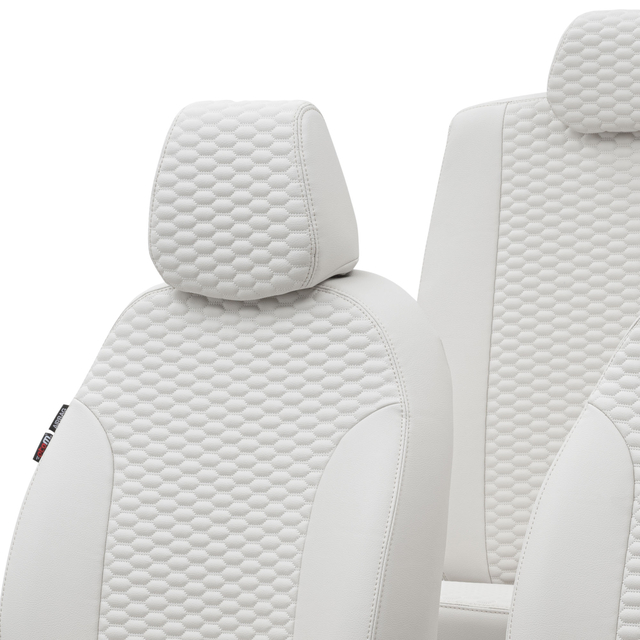 Otom Fiat Doblo 2015-Sonrası Özel Üretim Koltuk Kılıfı Tokyo Design Deri Fildişi - 4
