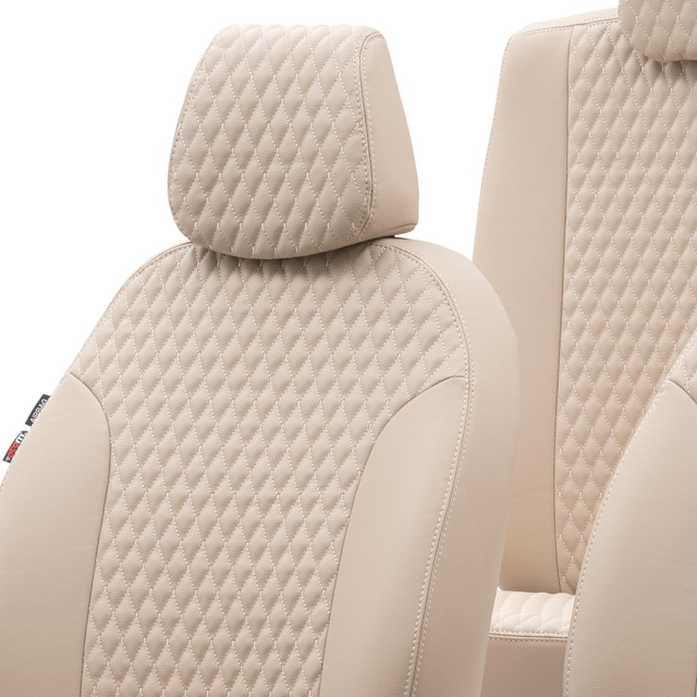 Otom Fiat Egea 2015-Sonrası Özel Üretim Koltuk Kılıfı Amsterdam Design Deri Bej - 4