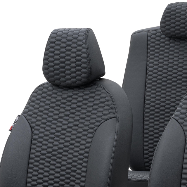 Otom Fiat Fullback 2016-Sonrası Özel Üretim Koltuk Kılıfı Tokyo Design Deri Siyah - 4