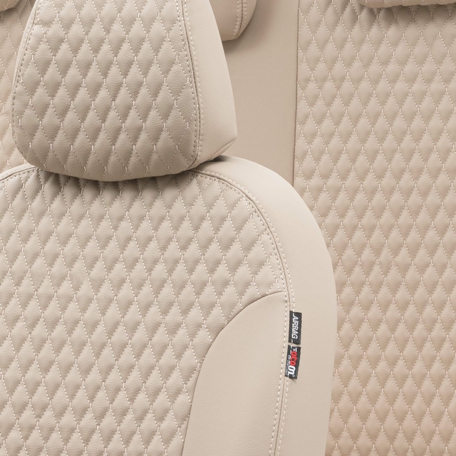 Otom Honda Civic 2012-2016 Özel Üretim Koltuk Kılıfı Amsterdam Design Deri Bej - 3