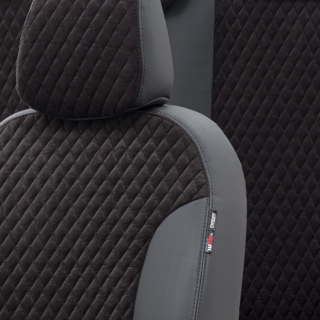 Otom Honda Civic 2012-2016 Özel Üretim Koltuk Kılıfı Amsterdam Design Tay Tüyü Siyah - 3