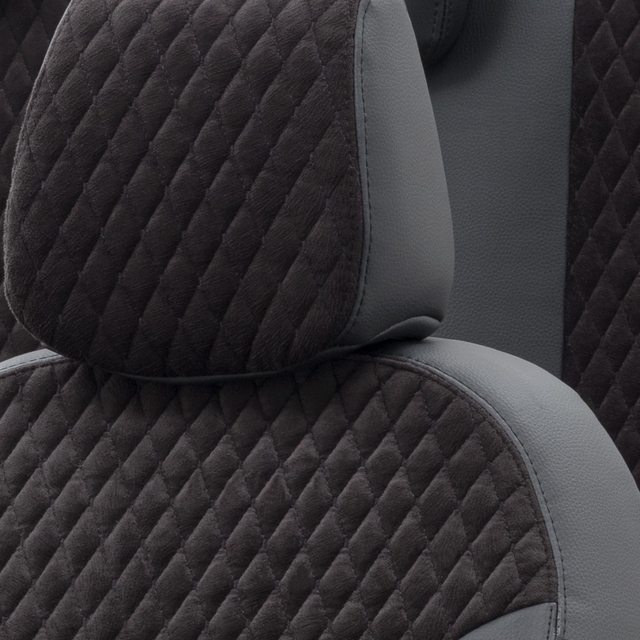 Otom Hyundai i10 2013-2019 Özel Üretim Koltuk Kılıfı Amsterdam Design Tay Tüyü Siyah - 5