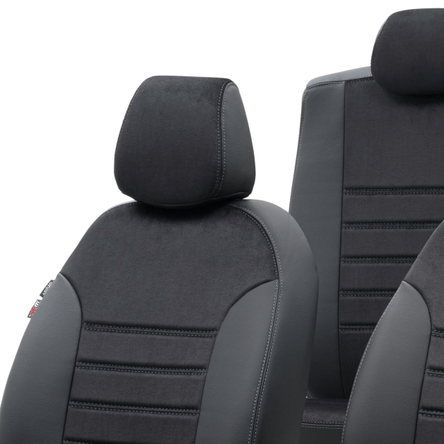 Hyundai Ioniq 2019-Sonrası Özel Üretim Koltuk Kılıfı Milano Design Siyah - 4
