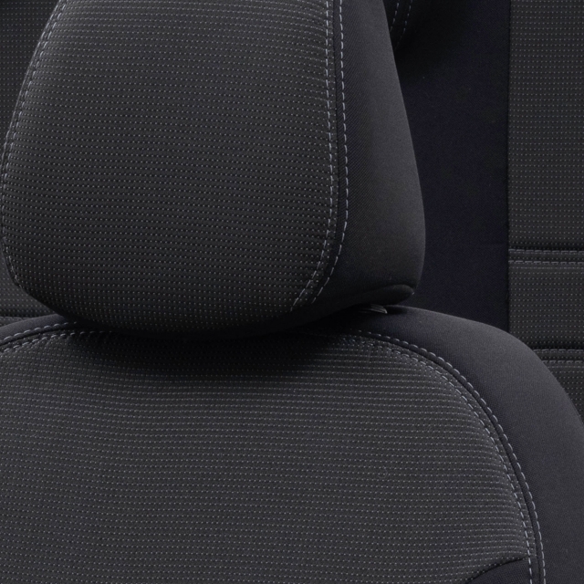 Mercedes EQC 2019-Sonrası Özel Üretim Koltuk Kılıfı Original Design Siyah - Siyah - 5