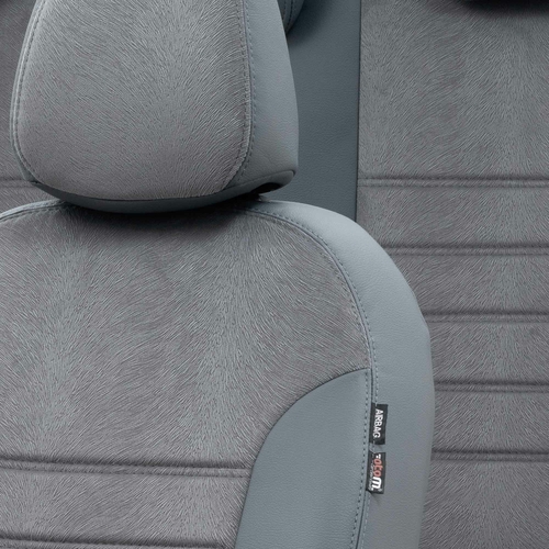 Otom Audi A1 2011-2016 Özel Üretim Koltuk Kılıfı London Design Füme - Thumbnail