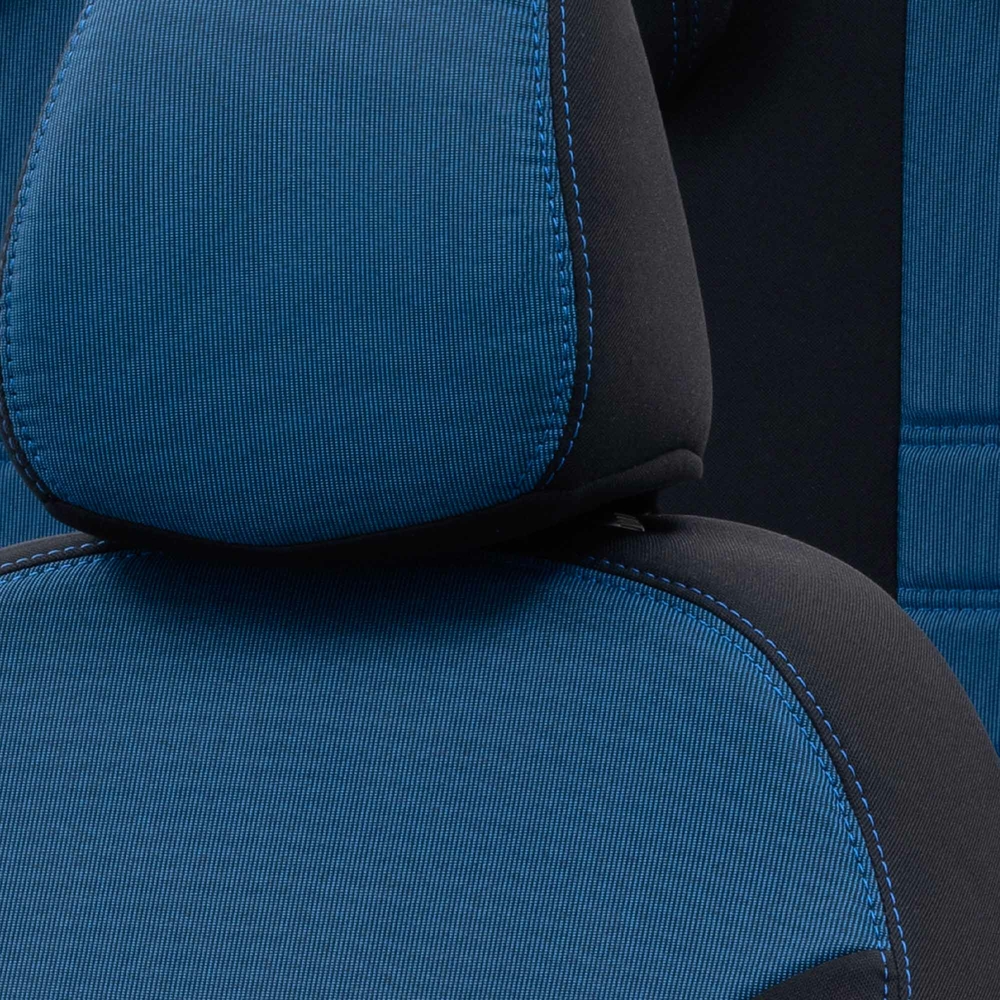 Otom Audi A1 2011-2016 Özel Üretim Koltuk Kılıfı Original Design Mavi - Siyah