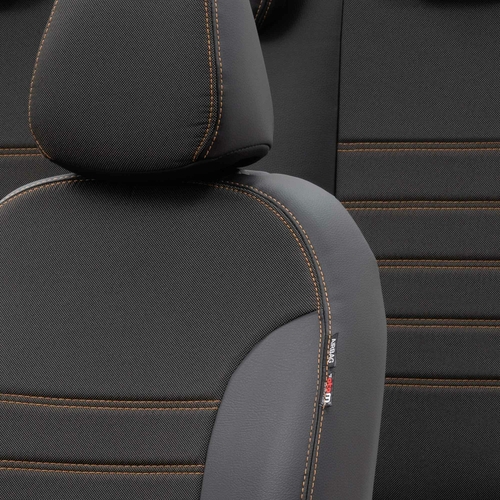 Otom Audi A1 2011-2016 Özel Üretim Koltuk Kılıfı Paris Design Bej - Siyah - Thumbnail