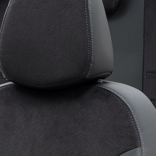 Otom Audi A4 2015-Sonrası Özel Üretim Koltuk Kılıfı London Design Siyah - Thumbnail