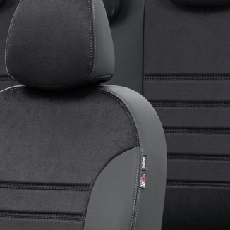 Otom Audi A4 2015-Sonrası Özel Üretim Koltuk Kılıfı Milano Design Siyah - Thumbnail