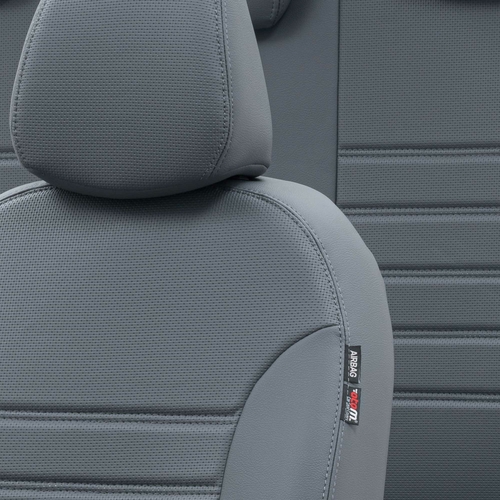 Otom Audi A4 2015-Sonrası Özel Üretim Koltuk Kılıfı New York Design Füme - Thumbnail