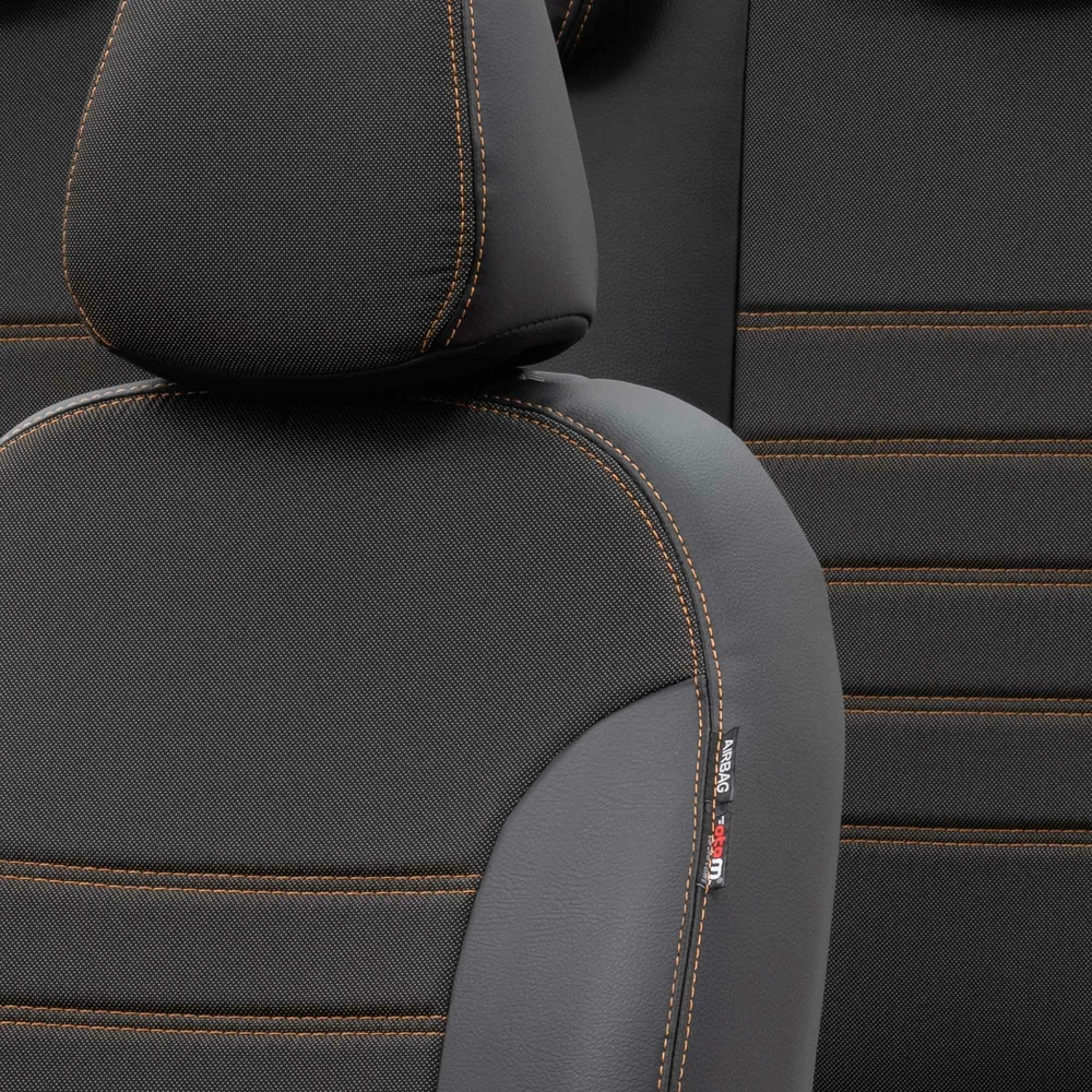 Otom Audi A4 2015-Sonrası Özel Üretim Koltuk Kılıfı Paris Design Bej - Siyah - 3