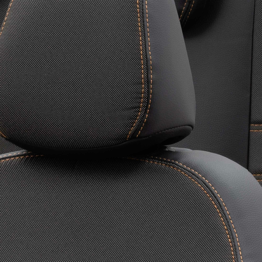 Otom Audi A4 2015-Sonrası Özel Üretim Koltuk Kılıfı Paris Design Bej - Siyah - 5