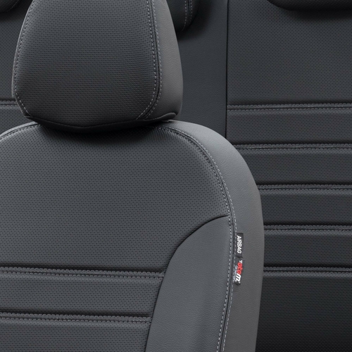 Otom Bmw 4 Serisi 2013-Sonrası F36 M Sport Özel Üretim Koltuk Kılıfı New York Design Siyah - Thumbnail