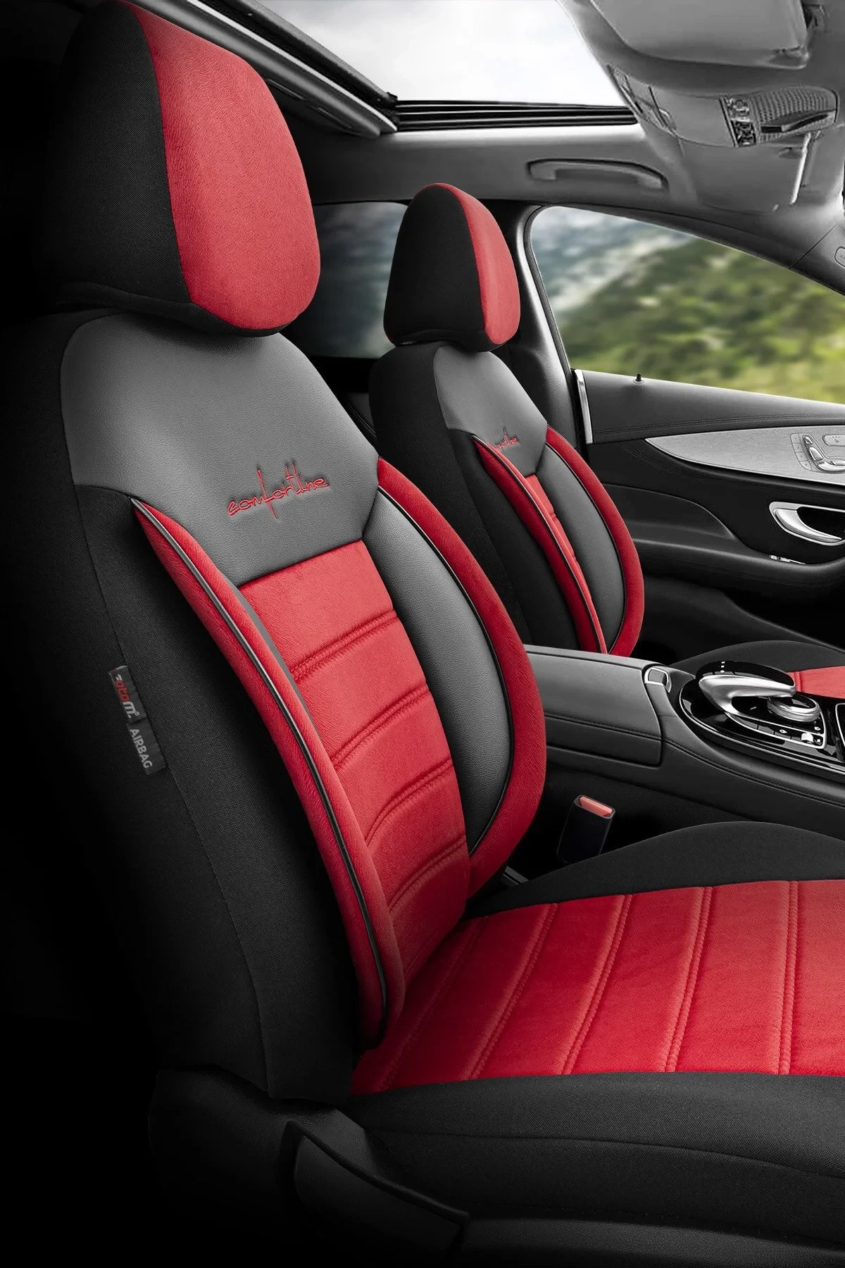  Otom Comfortline Design Premium Oto Koltuk Kılıfı Kırmızı