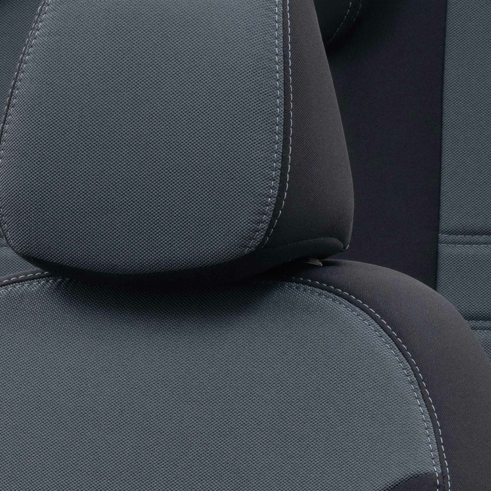 Otom Fiat 500 L 2013-2018 Özel Üretim Koltuk Kılıfı Original Design Füme - Siyah