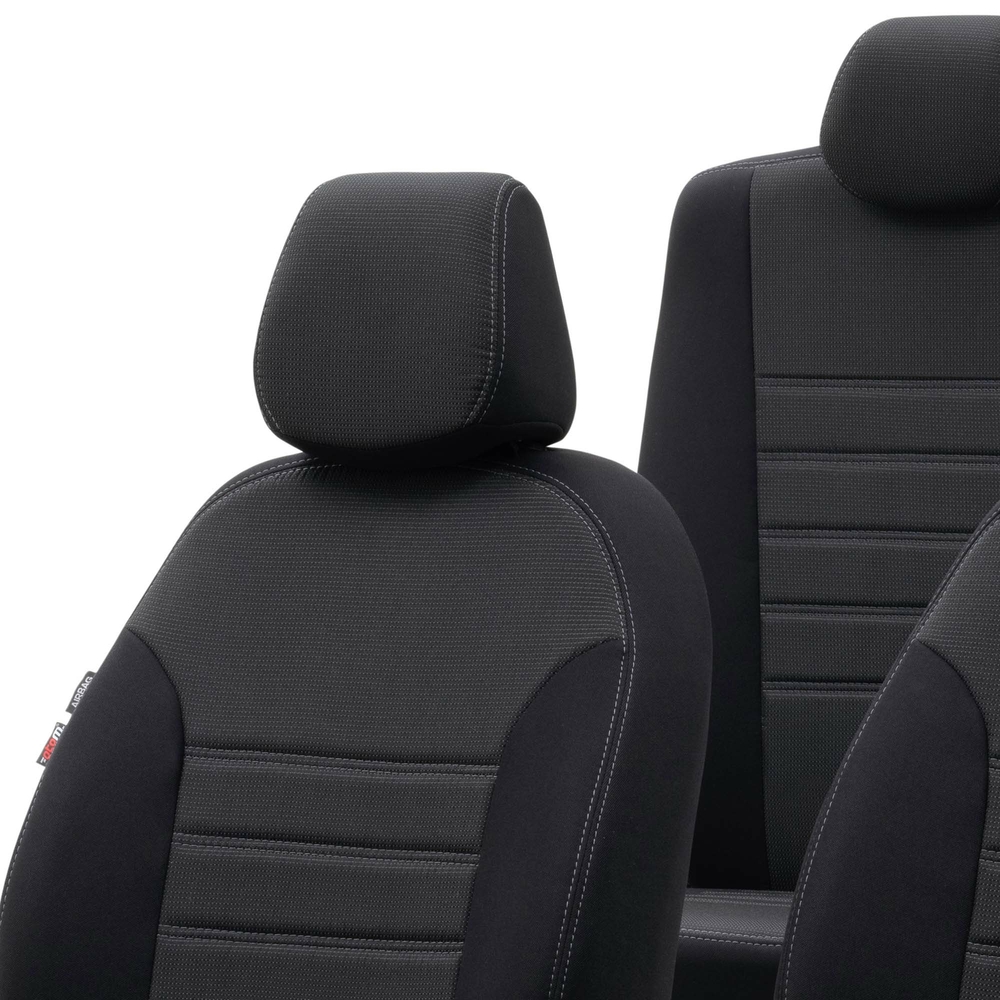Otom Fiat 500 L 2013-2018 Özel Üretim Koltuk Kılıfı Original Design Siyah - Siyah