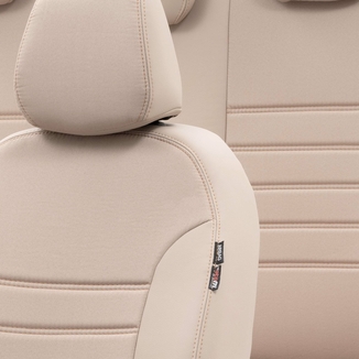 Otom Fiat 500 L 2013-2018 Özel Üretim Koltuk Kılıfı Paris Design Bej - Thumbnail
