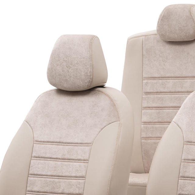 Otom Fiat 500 X 2015-Sonrası Özel Üretim Koltuk Kılıfı Milano Design Bej - 4