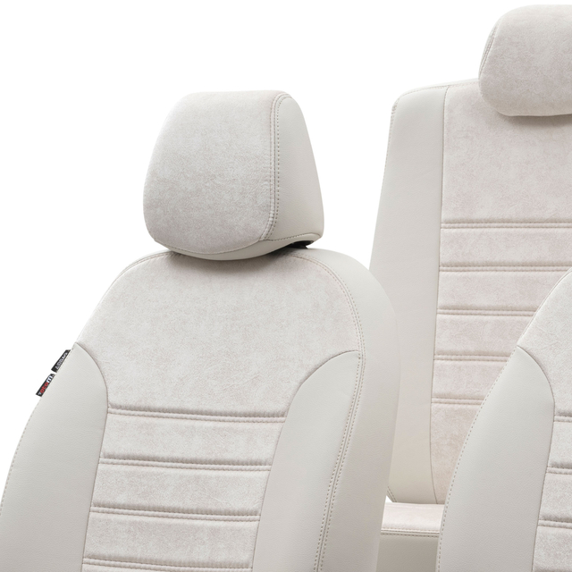 Otom Fiat Doblo 2010-2015 5 Kişi Özel Üretim Koltuk Kılıfı Milano Design Fildişi - 4