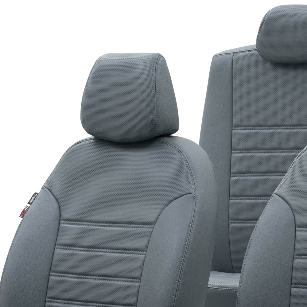 Otom Fiat Doblo 2010-2015 5 Kişi Özel Üretim Koltuk Kılıfı New York Design Füme - 4