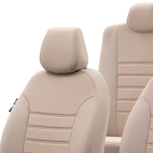 Otom Fiat Doblo 2010-2015 5 Kişi Özel Üretim Koltuk Kılıfı Original Design Bej - Bej - Thumbnail