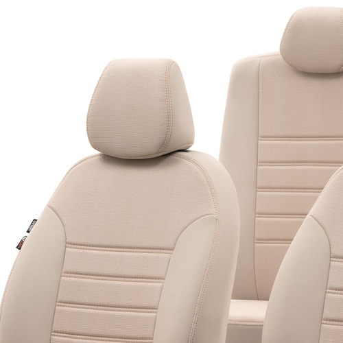Otom Fiat Doblo 2015-Sonrası Özel Üretim Koltuk Kılıfı Original Design Bej - Thumbnail