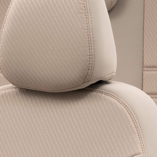 Otom Fiat Doblo 2015-Sonrası Özel Üretim Koltuk Kılıfı Original Design Bej - Bej - Thumbnail