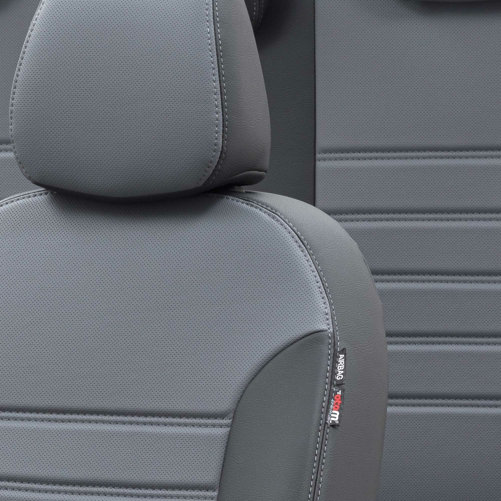 Otom Fiat Egea 2015-Sonrası Özel Üretim Koltuk Kılıfı İstanbul Design Füme - Siyah - 3