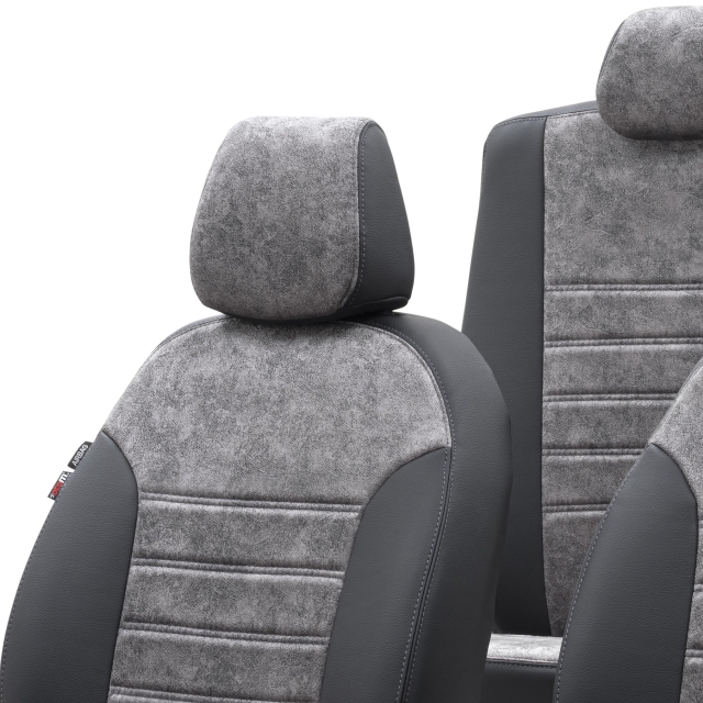 Otom Fiat Egea Cross 2020-Sonrası Özel Üretim Koltuk Kılıfı Milano Design Füme - Siyah - 4