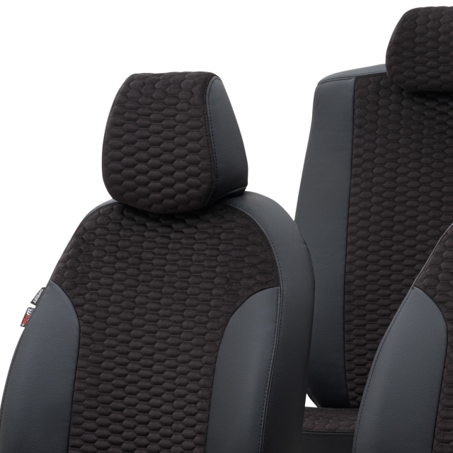 Otom Fiat Egea Cross 2020-Sonrası Özel Üretim Koltuk Kılıfı Tokyo Design Tay Tüyü Siyah - 4
