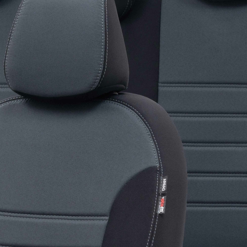 Otom Fiat Linea 2007-2017 Özel Üretim Koltuk Kılıfı Original Design Füme - Siyah - Thumbnail