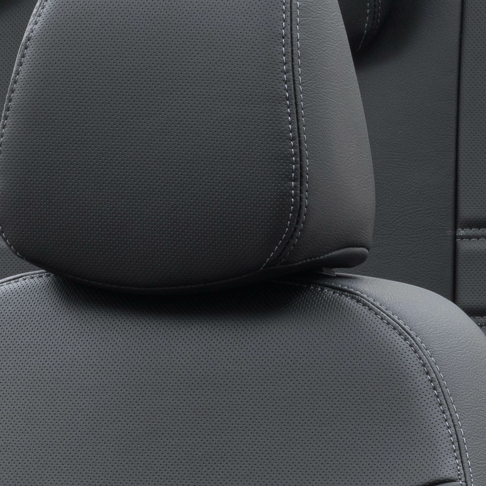 Otom Ford Fiesta 2017-Sonrası Özel Üretim Koltuk Kılıfı İstanbul Design Siyah - 5