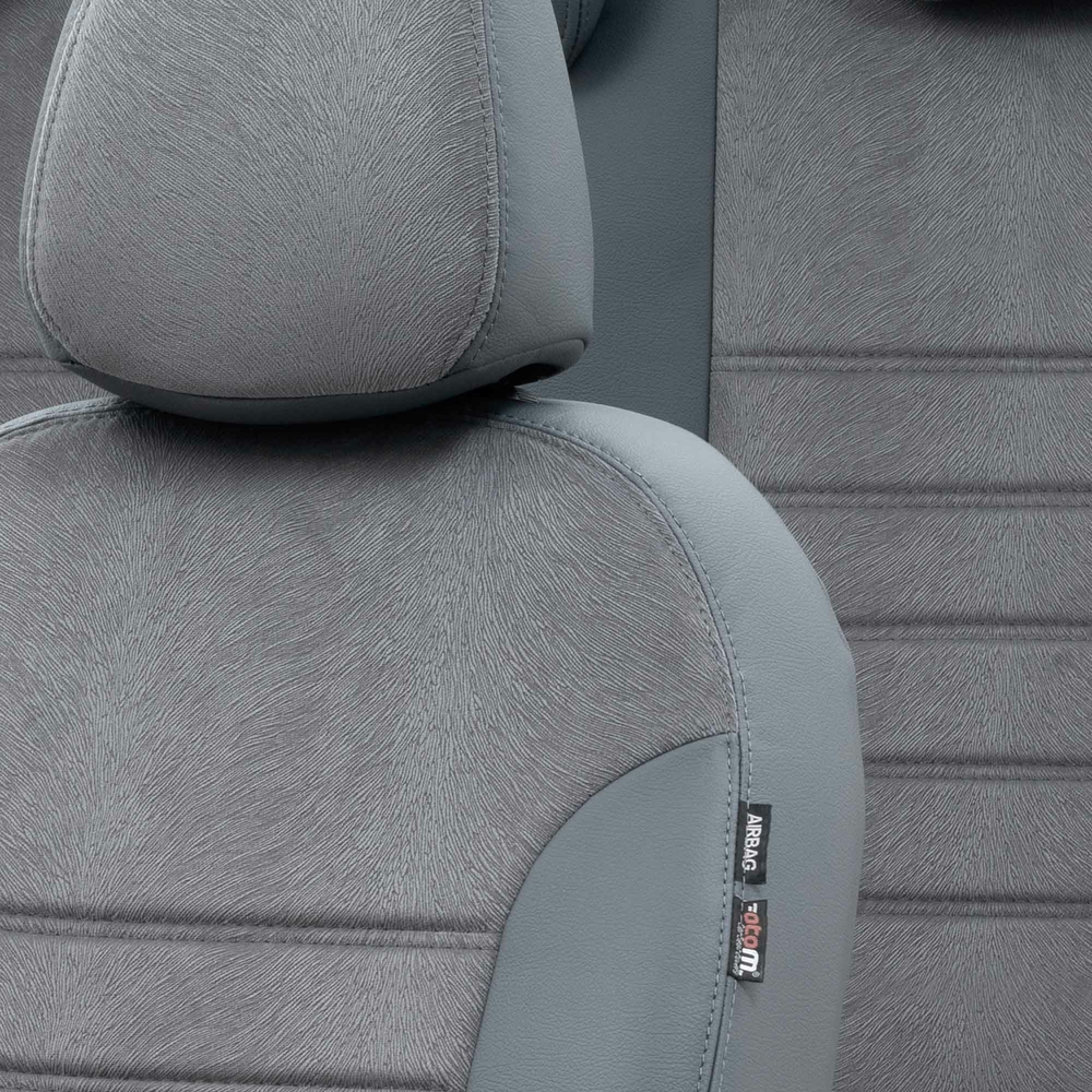 Otom Ford Focus 2011-2019 Özel Üretim Koltuk Kılıfı London Design Füme - 3