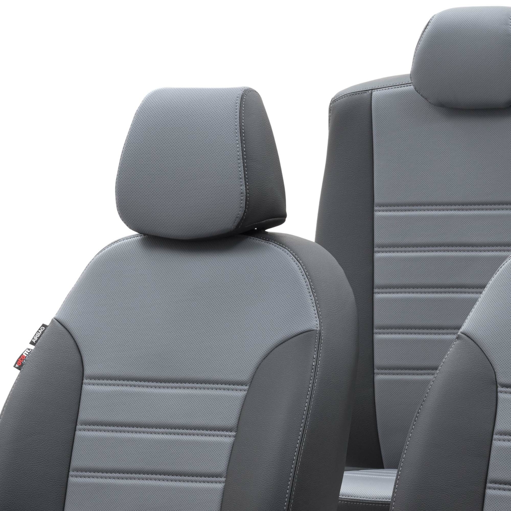 Otom Ford Transit 2014-2019 2+1 (3 Kişi) Özel Üretim Koltuk Kılıfı İstanbul Design Füme - Siyah - 4