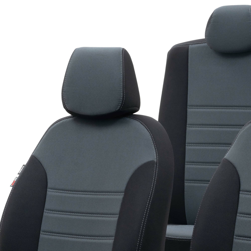 Otom Ford Transit 2014-2019 2+1 (3 Kişi) Özel Üretim Koltuk Kılıfı Original Design Füme - Siyah - 4