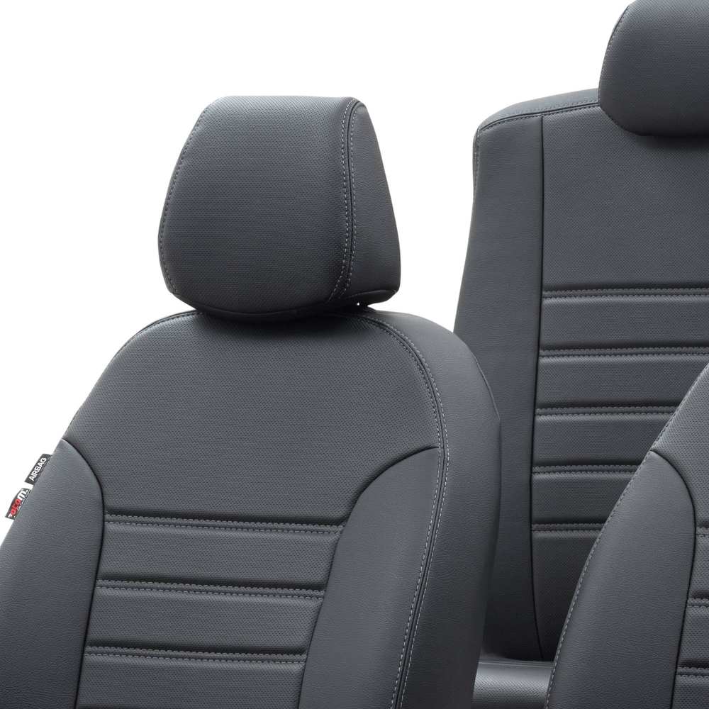 Otom Honda Civic 2012-2016 Özel Üretim Koltuk Kılıfı İstanbul Design Siyah - 4