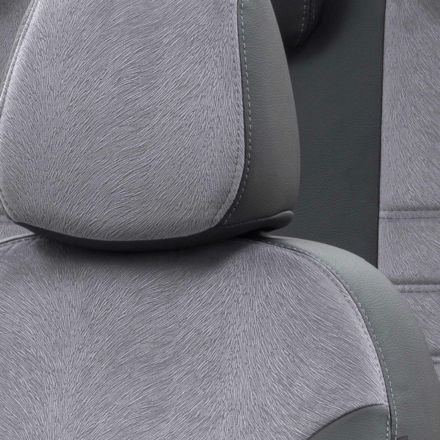 Otom Hyundai Kona 2018-Sonrası Özel Üretim Koltuk Kılıfı London Design Füme - Siyah - 5