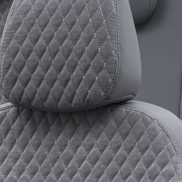 Otom Mercedes Atego (3 Kişi) 2013-Sonrası Özel Üretim Koltuk Kılıfı Amsterdam Design Tay Tüyü Füme - 5