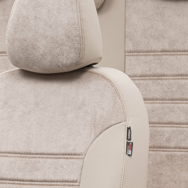 Otom Peugeot 208 2012-2019 Özel Üretim Koltuk Kılıfı Milano Design Bej - 3