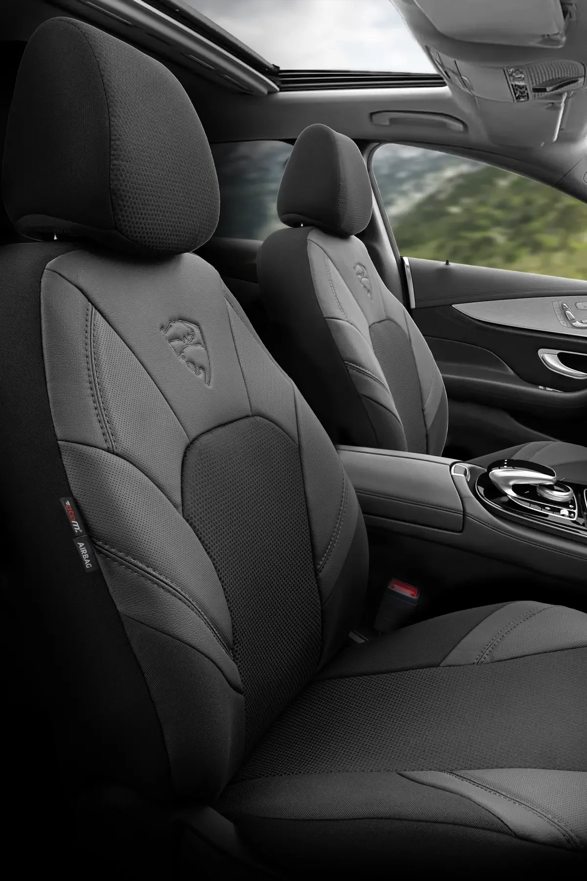 Otom Phantom Design Premium Yeni Nesil Oto Koltuk Kılıfı Tam Set Siyah