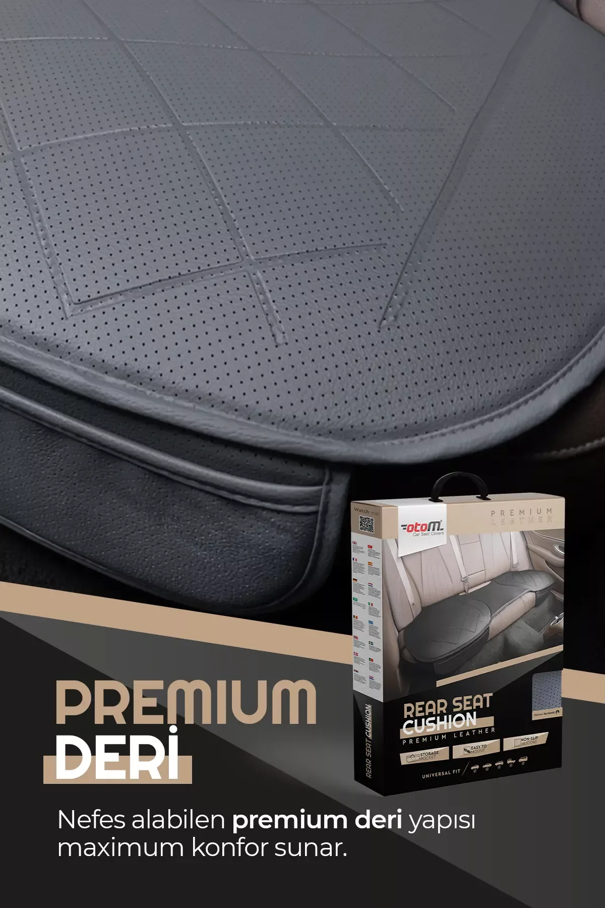 Otom Premium Koruyucu Arka Koltuk Minderi Yüksek Kalite Deri - 13
