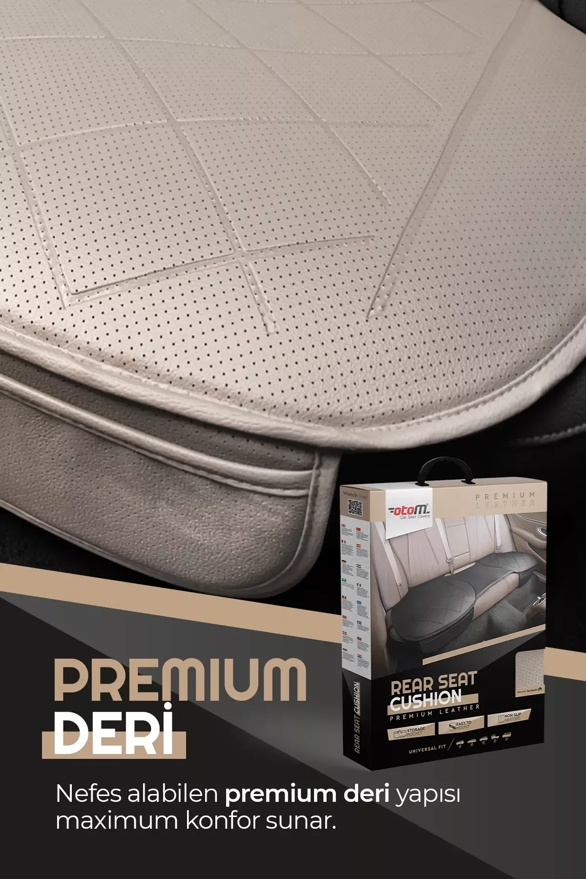Otom Premium Koruyucu Arka Koltuk Minderi Yüksek Kalite Deri - 19