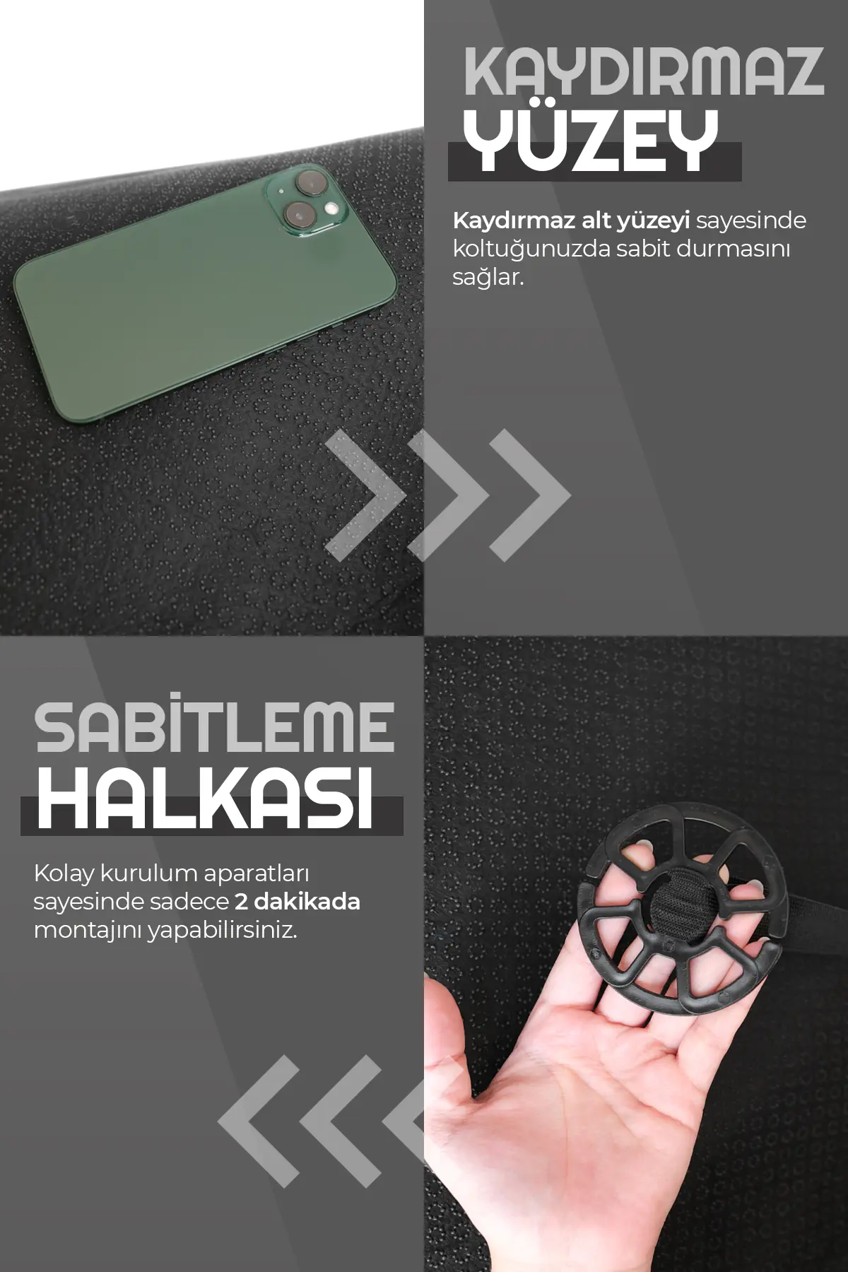 Otom Premium Koruyucu Arka Koltuk Minderi Yüksek Kalite Süet - 5