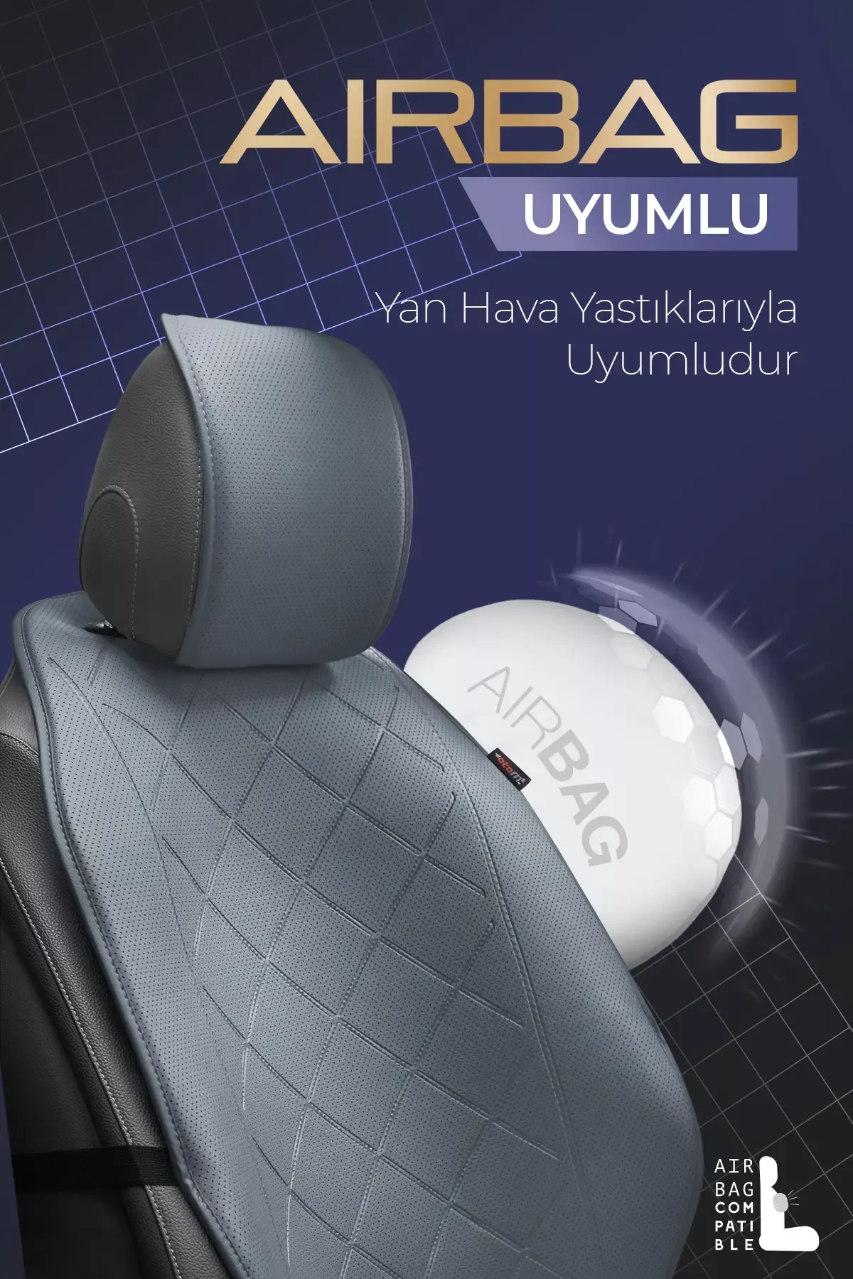 Otom Premium Koruyucu Oto Koltuk Minderi Yüksek Kalite Deri - 4
